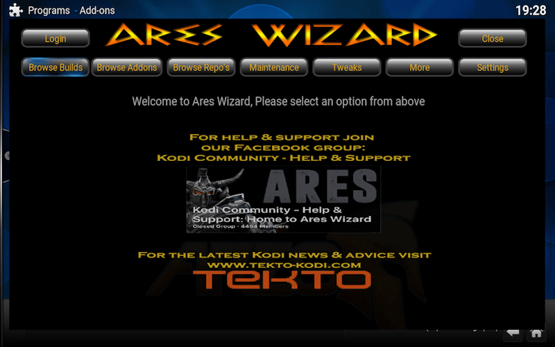 new ares wizard for kodi