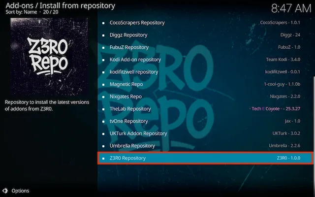 Select Z3ro repository